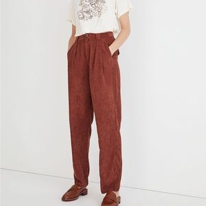 Madewell corduroy high rise tapered pants